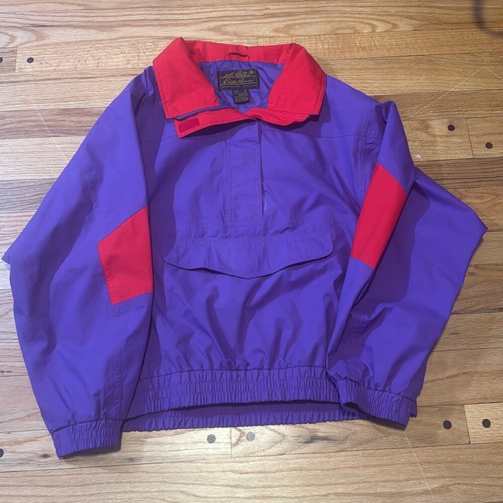 Vintage Eddie Bauer Half Zip Windbreaker Pullover Women’s L Outdoor